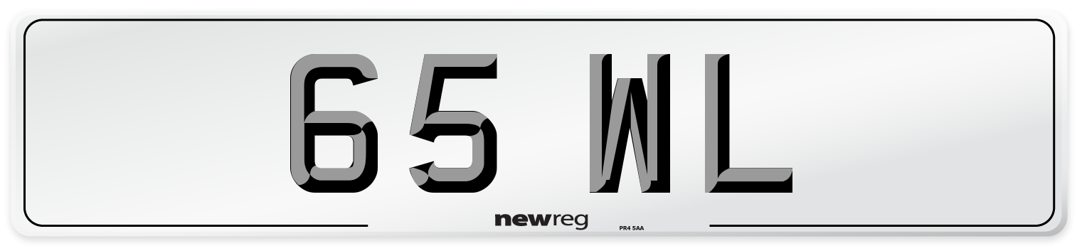 65 WL Number Plate from New Reg